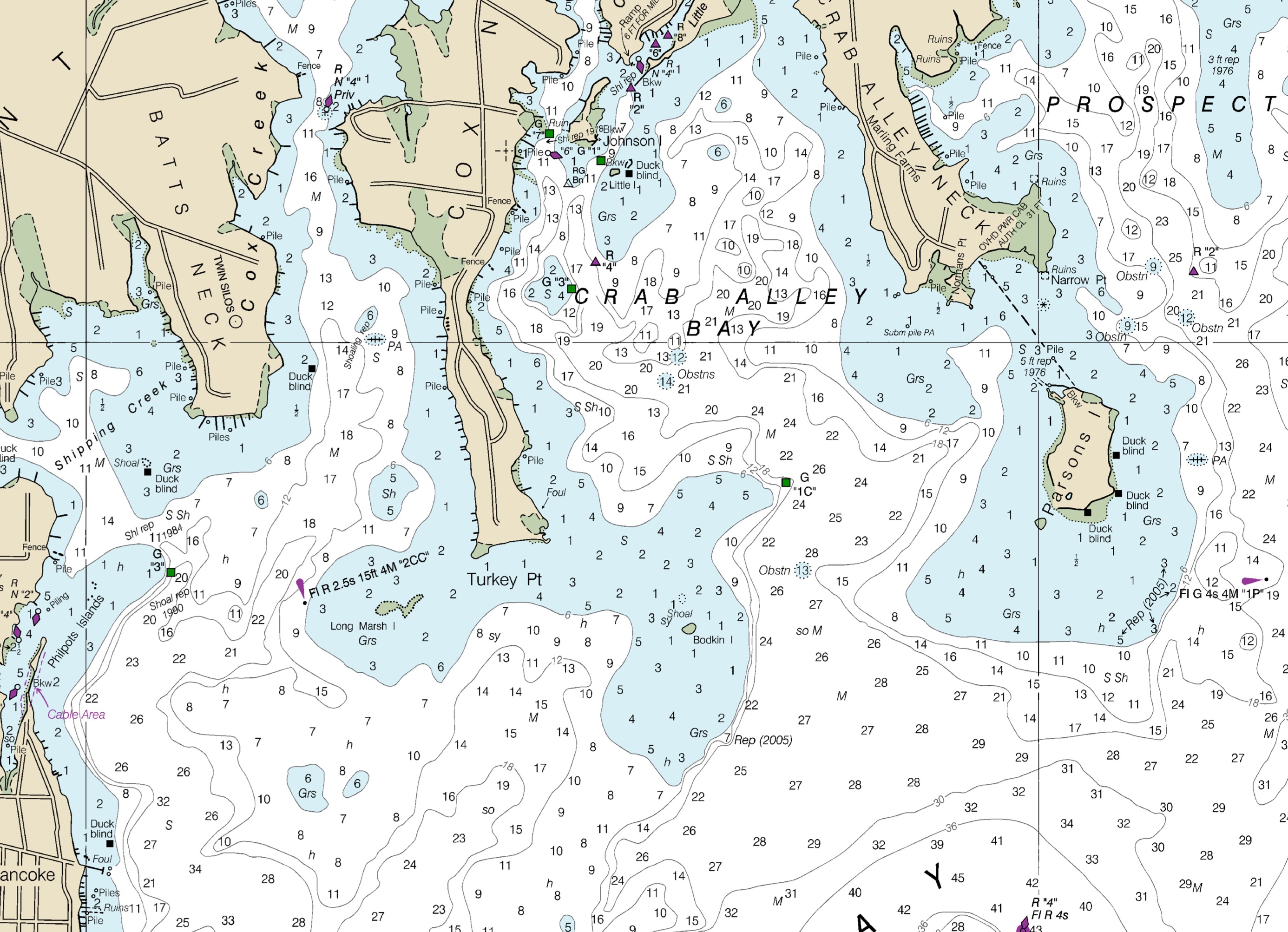 older nautical chart showing a larger island