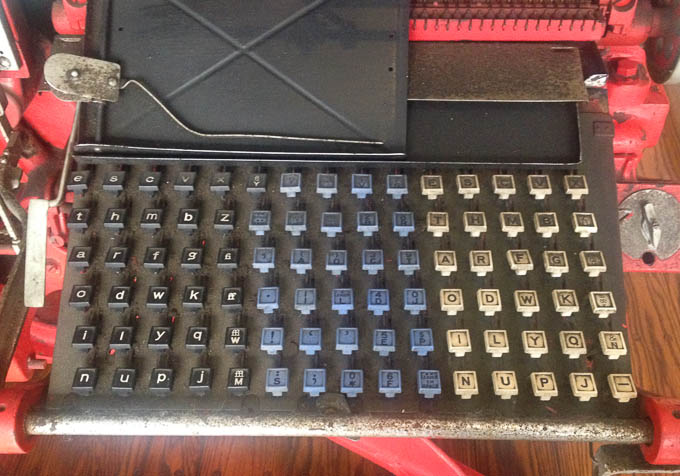 photo of linotype keyboard