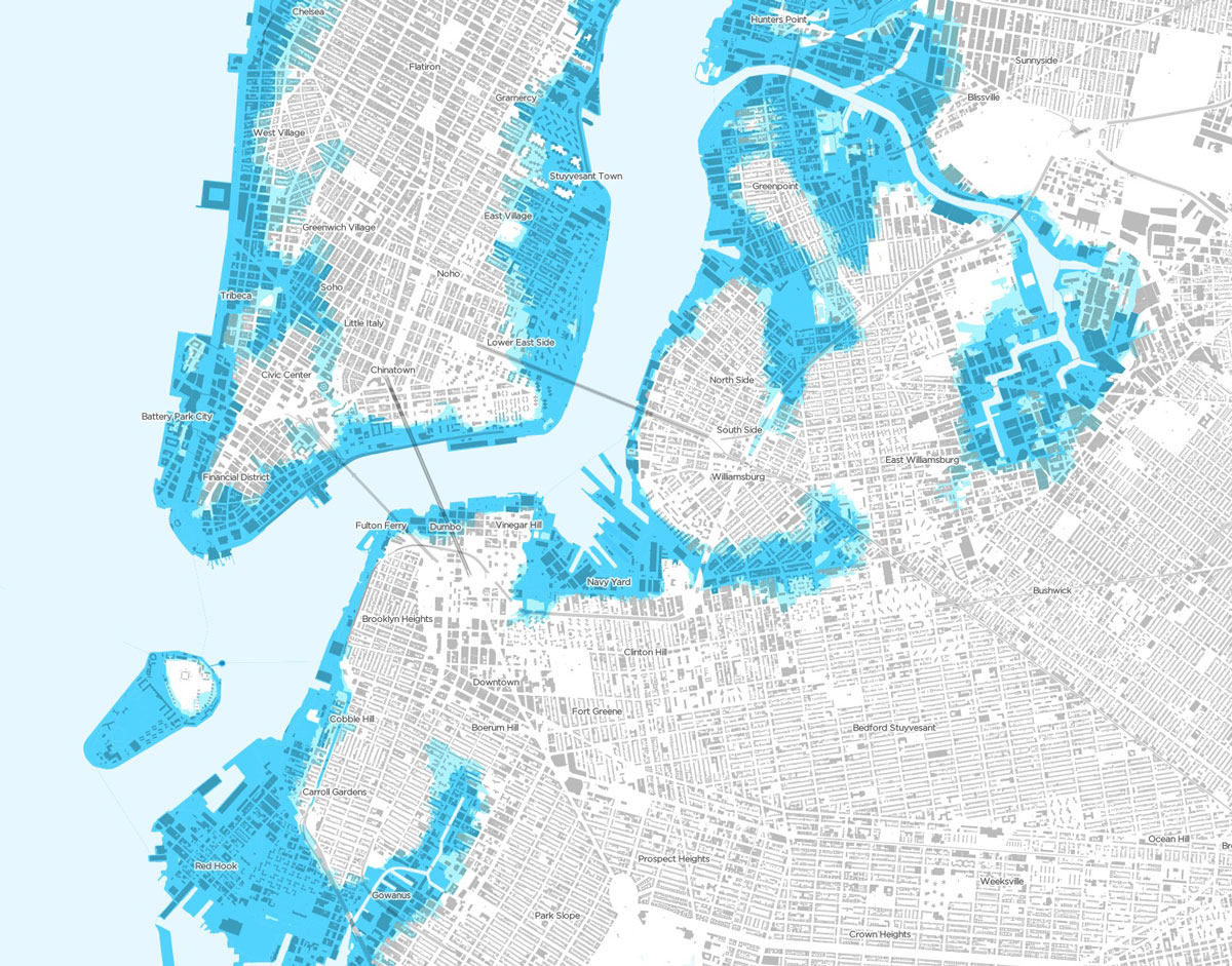 map of New York City floodplains