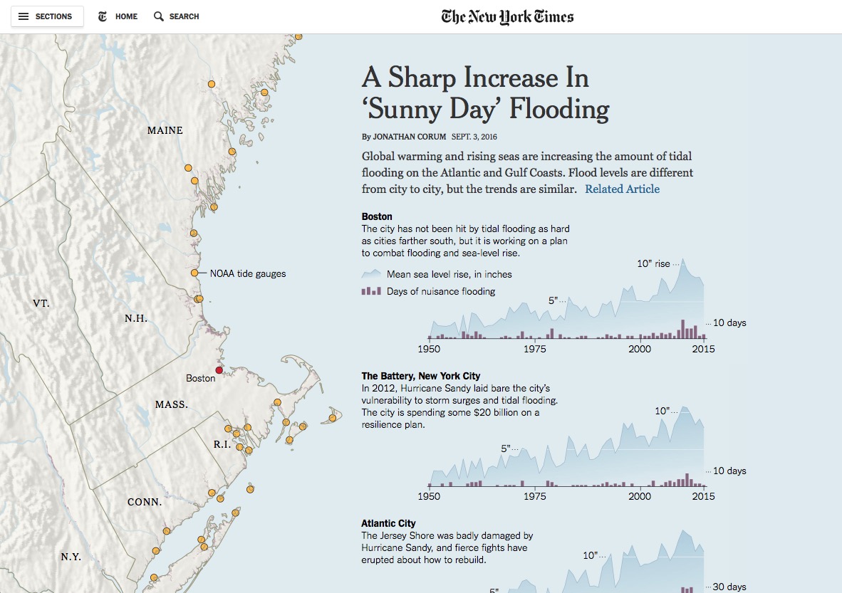 map with flooding