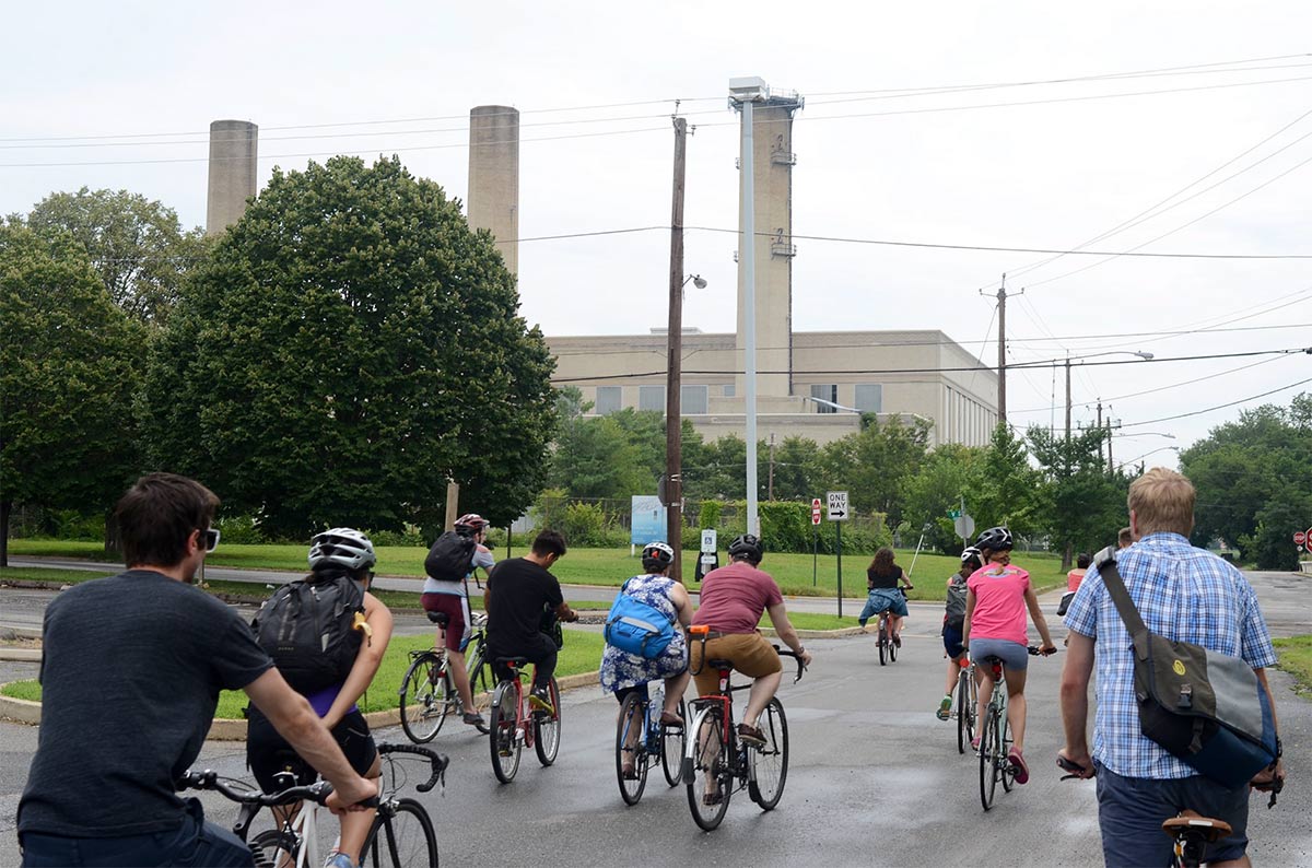 photo of tour on bikes