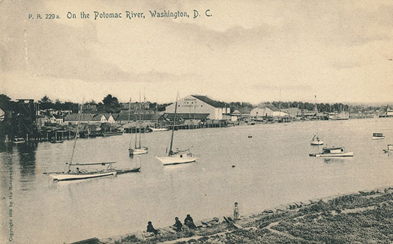 postcard of waterfront