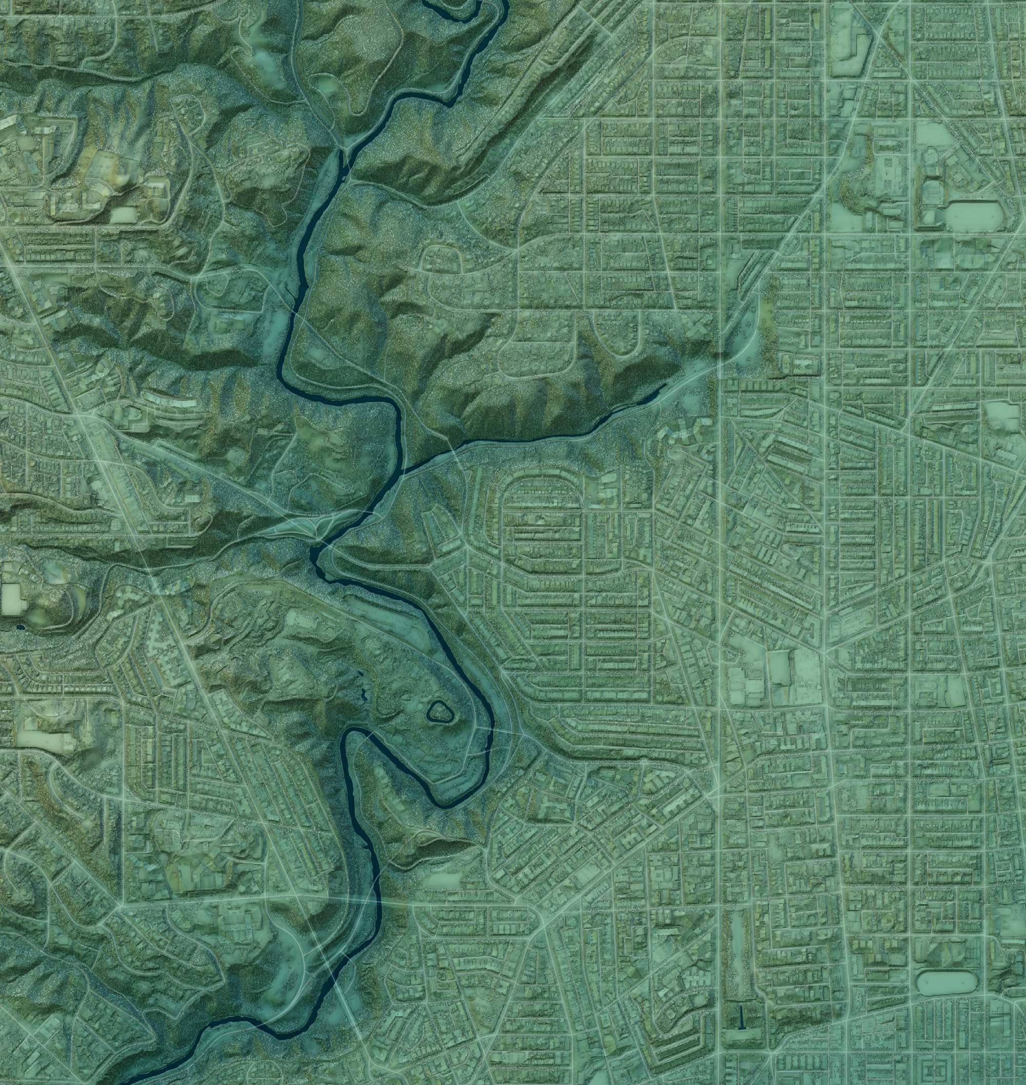 shaded relief map of Rock Creek Park
