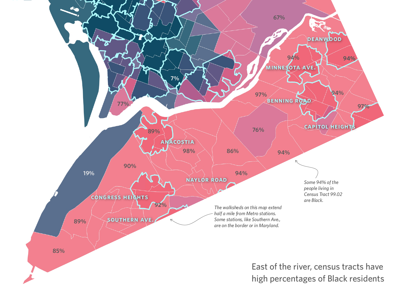 map showing race