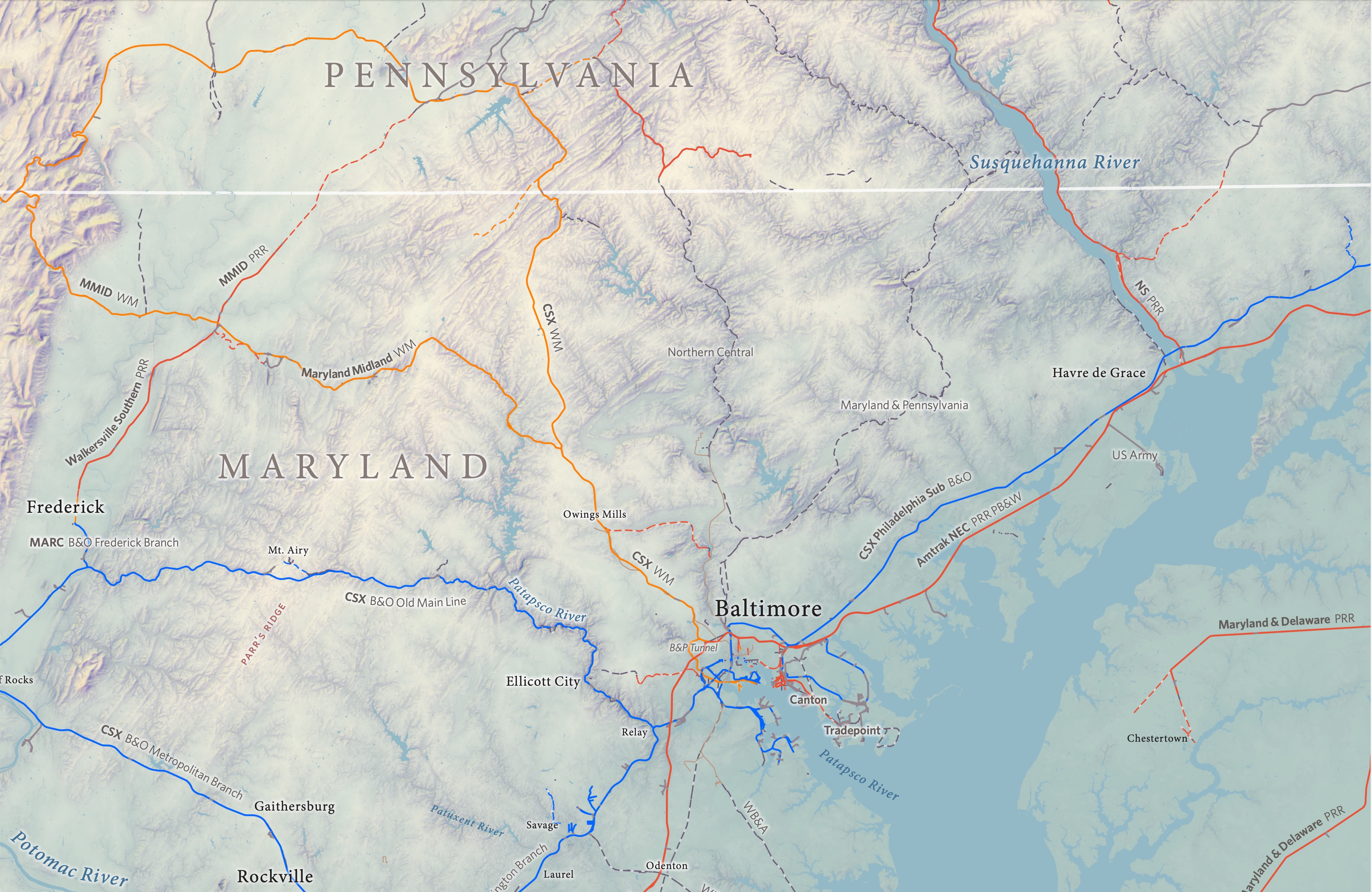 map of Maryland